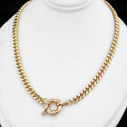 BOLT RING CLASP 4mm Round CURB Chain Ring Link 22" Gold GL Necklace | LIFE GUAR