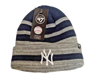 MLB New York Yankees Multi-Color One Size Cuffed Knit By '47 Brand - Picture 1 of 2