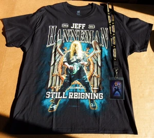 Jeff Hanneman Slayer band 2013 Memorial Shirt XL & Guest Pass Still Reigning🤘 - Picture 1 of 11