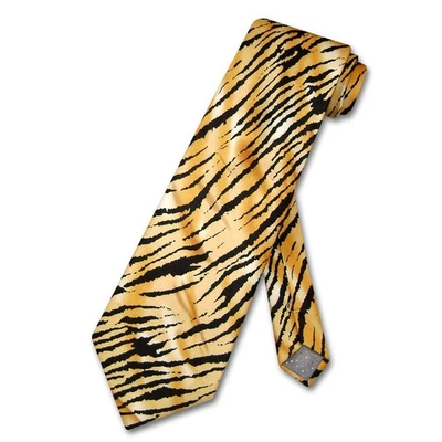 TIGER Animal Skin Print Design 100% SILK Neck Tie Mens NeckTie - Image 1 of 2