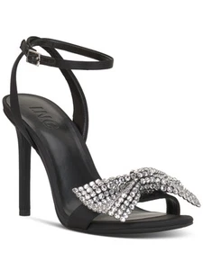 INC Womens Black Mixed Media Nemmzi Open Toe Stiletto Heeled Sandal 11 M - Picture 1 of 11