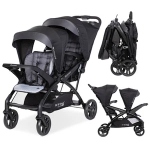 Baby Trend Sit N' Stand Double Stroller 2.0 DLX w/5 Point Safety Harness, Stormy - Picture 1 of 11
