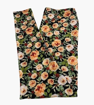 Leggings LuLaRoe TC Alto Curvilíneo Acuarela NEGRO MELOCOTÓN De Colección Rosa Col SUAVES Foto 1 de 4