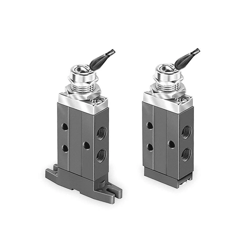 PARKER 414811000 Manual Air Control Valve, Toggle, Silver 3FEC1 - Image 1 of 1