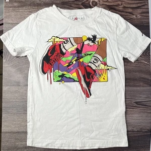 Michael Air Jordan Nike White Logo Tee: Red, Yellow, Green size 8-10yrs - Picture 1 of 6