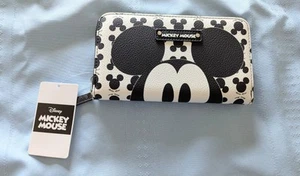 NEW Disney Mickey Mouse Faux Leather Wallet-Black & White-FREE Shipping! - Picture 1 of 6