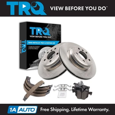 Kit de pastillas de freno trasero y rotor TRQ para BMW 335i 2013 335i xDrive 2012-2013 Foto 1 de 4