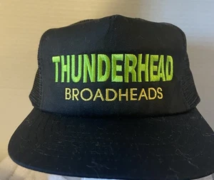De colección Thunderhead Broadheads SnapBack Sombrero Gorra Tiro con Arco Negro Sin Usar - Imagen 1 de 5