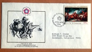 1976 Revolución Americana Bicentenario Primer Día - REPÚBLICA SOCIALISTA DE RUMANIA - Imagen 1 de 4