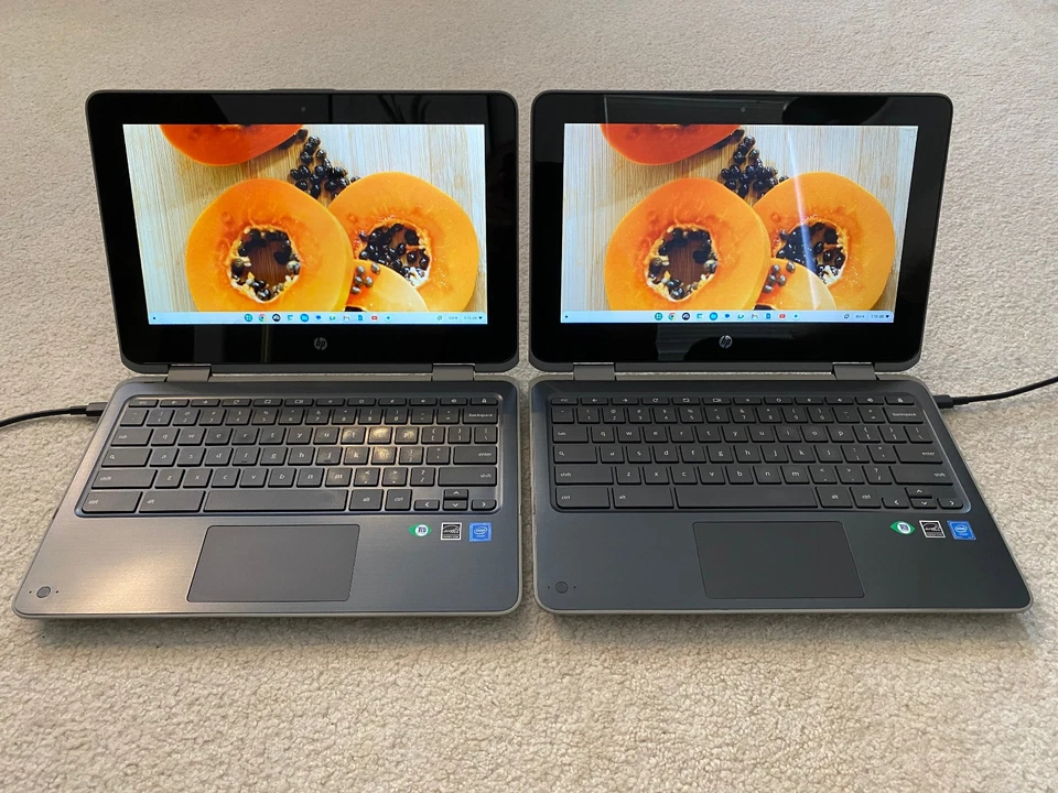 LOTE de 2 HP CHROMEBOOK x360 11 G2 EE 11.6" TÁCTIL 32GB/4GB CELERON N4000 LEER Foto 1 de 4