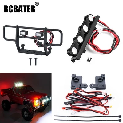 RCBATER Bumper Front Rear LED Light Roof Light For Traxxas RC 1/18 Trx4m K10 Car - Image 1 of 4