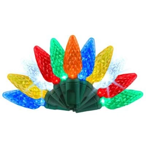 Celebrations Platinum LED C6 Multicolored 50 ct String Christmas Lights 25 ft. - Picture 1 of 1