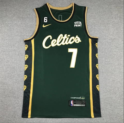 #7 Boston Celtics Green Men's Size Stitched S-2XL Aldult Jersey Jaylen Brown Cover