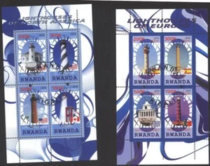 Used S/S Lighthouses 2010  from Rwanda   avdpz - Picture 1 of 1