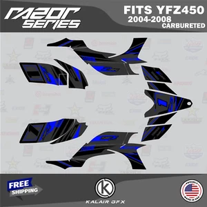 Graphics Kit for YAMAHA YFZ 450(2004-2008)CARBYFZ450 Razor - Blue Shift 16 MIL - Bild 1 von 6