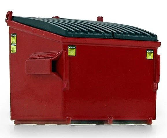 FIRST GEAR 1:34 *RED* WASTE BIN DUMPSTER GARBAGE CAN *NIB* - Image 1 of 1