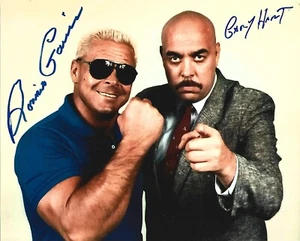 WRESTLING LEGENDS RONNIE GARVIN GARY HART SIGNED 8X10 WCW HEELS NWA CHAMPION - Picture 1 of 1
