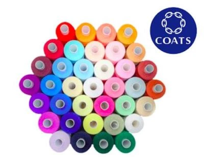 Coats Moon 1000yds Sewing Thread Polyester Cotton Mixed Colours 10 Reels - Image 1 of 4