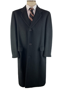 Lord & Taylor Kensington Mens 42R Wool Silk Cashmere Topcoat Overcoat England