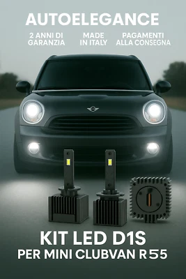 ⭐KIT XENON D1S 6000K ANABBAGLIANTI PER MINI CLUBVAN R55 – LUCE BIANCA POTENTE⭐ - Imagen 1 de 4