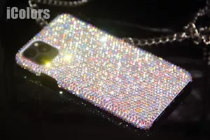 Bling Diamond Case Crystals Cover F iPhone 13 14 Pro Max WITH SWAROVSKI ELEMENTS - Picture 1 of 121