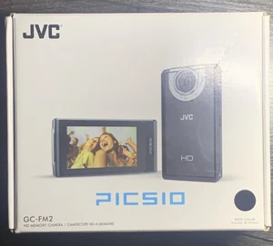 JVC PICSIO HD Memory Camera Model No. GC-FM2 (Black) w/ Box *Power Tested* - Picture 1 of 9