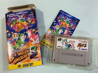 Nintendo Super Famicom Super Bomberman 3  SFC w/ Box Japan JP Japanese Hudson - Image 1 of 4