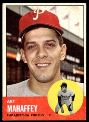 1963 Topps Art Mahaffey ^^ Philadelphia Phillies #385 - Image 1 of 2