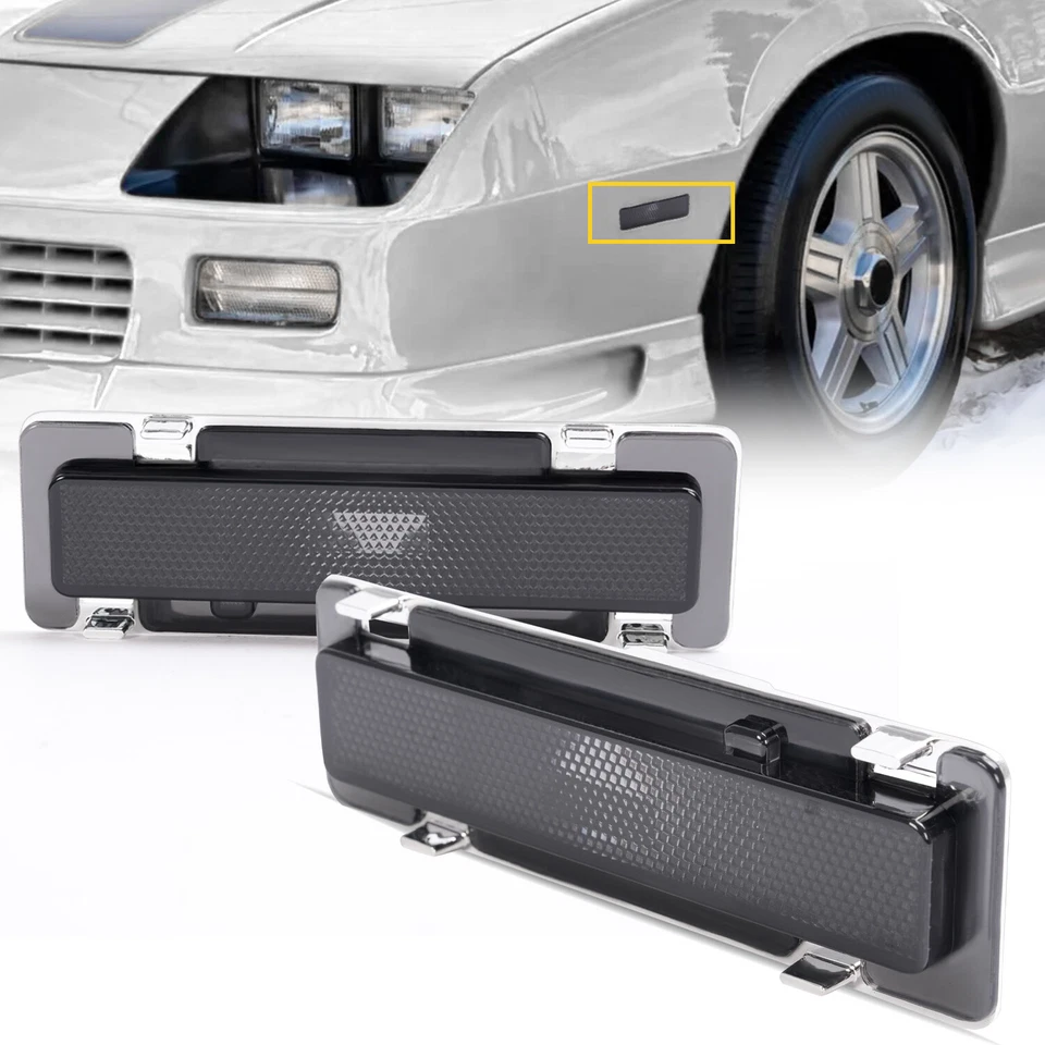 Luces de humo laterales 2 piezas para Chevy Camaro y Pontiac Firebird 1982-1992 Foto 1 de 4