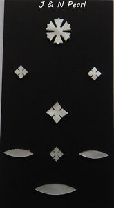 White Mother of Pearl 42 Snowflake Inlay Set for Martin Style Guitar Fingerboard