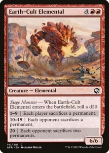 MTG Magic AFR D&D Forgotten Realms - 1x EN NM 141 C Earth-Cult Elemental - Picture 1 of 1