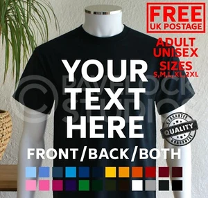 Personalised Custom T-Shirt T-Shirts Any Text Top Tees Stag Hen Do Party Holiday - Picture 1 of 5