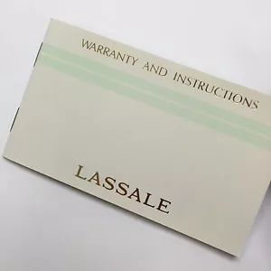 Libretto garanzia e istruzioni originale SEIKO LASSALE nuovo - Foto 1 di 7