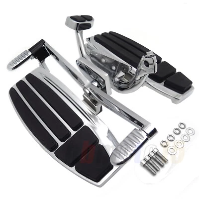 Chrome Front Foot Board Driver Floorboard For Honda Goldwing Valkyrie GL1800 F6B - Imagem 1 de 4