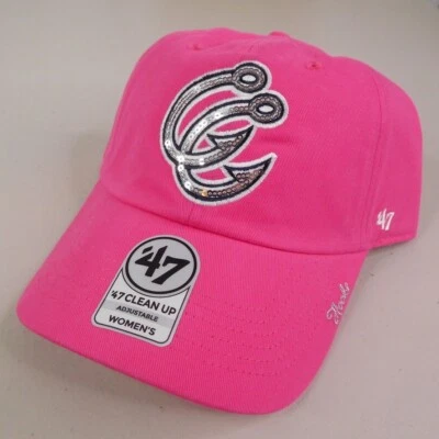 Corpus Christi Hooks Hat Pink 47 Clean Up Sparkle Logo Cap MiLB New NWT Womens - Image 1 of 4