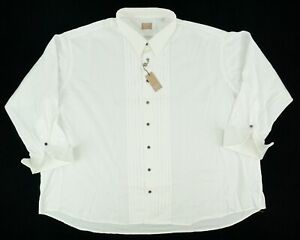 New Gitman Gold Mens Size 22 B - 34 Big White Formal French Cuff Button Up Shirt