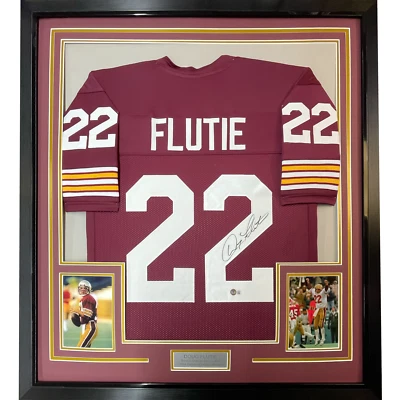 Framed Autographed/Signed Doug Flutie 33x42 Boston College Maroon Jersey BAS COA - Image 1 of 2