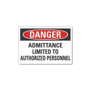 LYLE LCU4-0597-ED_10x7 Danger Sign,7 inx10 in,Non-PVC Polymer 455G48 - Picture 1 of 2