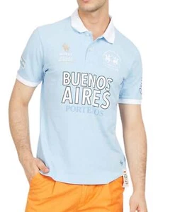 La Martina Polo Blue Bell S/s Coton Piquet, Regular Fit Bleu Clair Homme - Picture 1 of 2