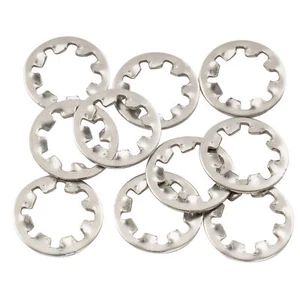 Musiclily Pro 10Pcs Stainless Steel M8 Star Lock Washer For Metric Potentiometer - Picture 1 of 6