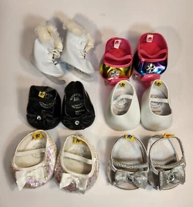 Mixed LOT OF 6 BUILD A BEAR SHOES + Skates + Cheer Top + Smallfry HOLIDAY DRESS - Picture 1 of 5