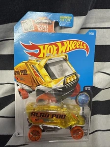 2016 Hot Wheels X-Raycers Aero Pod #19 Yellow - Picture 1 of 3