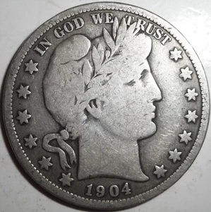 1904-O Barber Half, schöne Münze, Nachlassauktion, KOSTENLOSER VERSAND - Bild 1 von 2