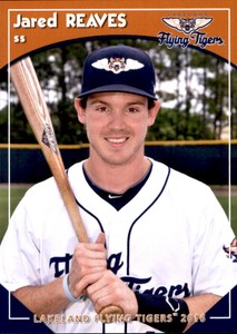 2016 Lakeland Flying Tigers Grandstand #20 Jared Reaves Americus Georgia GA Card