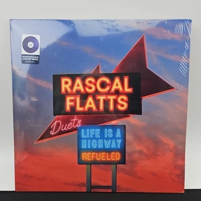 Rascal Flatts -Life Is A Highway Refueled Duets Transparent Blue Vinyl LP - Image 1 of 4