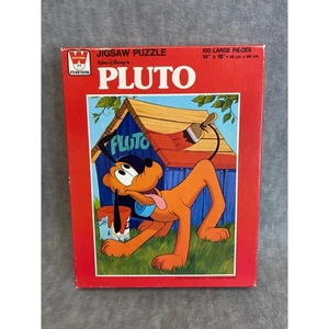Vintage Whitman Walt Disneys Pluto 4649 Jigsaw Puzzle 100 Large Pieces Complete - Picture 1 of 6