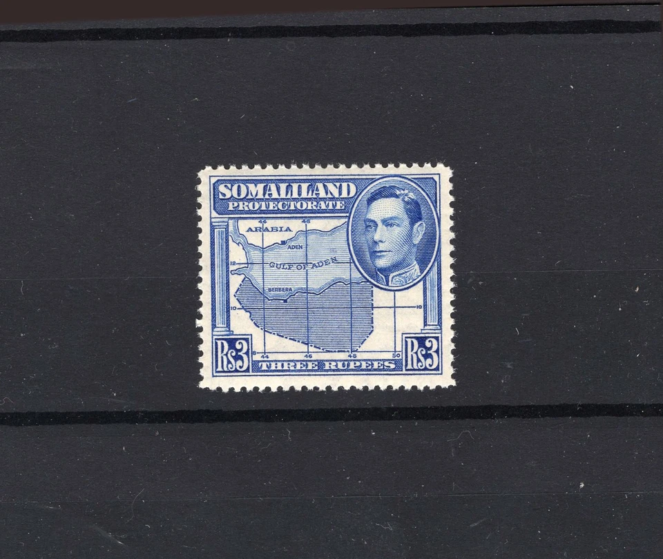 M28112 Somalilandia 1938 Rs3 azul brillante UMM Sg 103 Cat £35 Foto 1 de 1