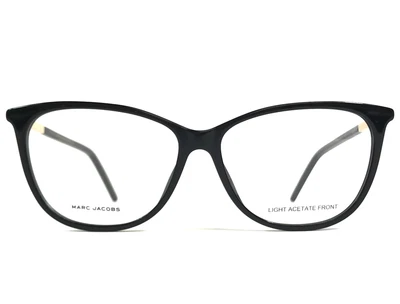 Marcos de gafas Marc Jacobs 706 807 negro dorado ojo de gato borde completo 55-13-145 Foto 1 de 4