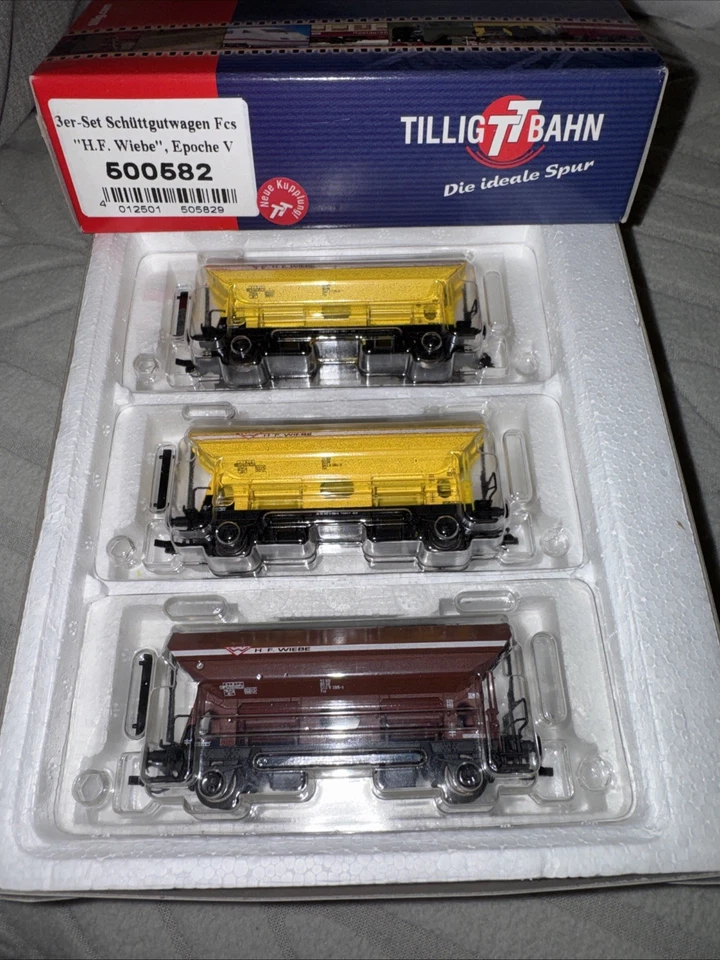 Tillig TT 500582 3er Set Schüttgutwagen FCS Wiebe Ep V - Unbespielt OVP Wie Neu - Bild 1 von 1