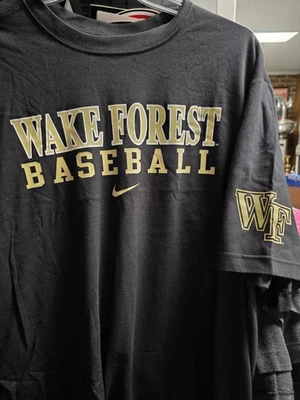 NCAA Wake Forest Baseball Nike Dri Fit Black T-shirt 3XL New.  T31 - Image 1 of 2